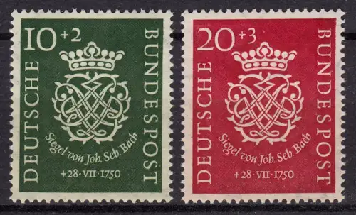 121-122 Johann Sebastian Bach 1950, Satz **, beide geprüft Schlegel  BPP