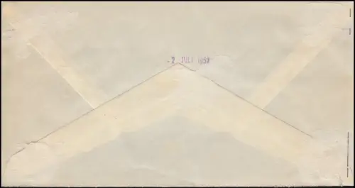 593-596 Reichstelegraphen-Satz auf Schmuck-R-FDC mit ESSt UTRECHT 28.6.1952