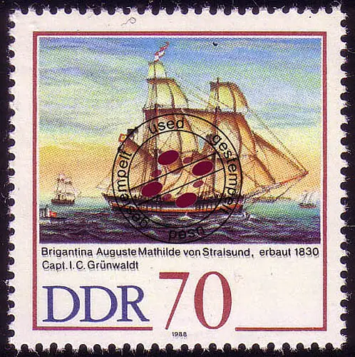 3200 Schiffer-Compagnie 70 Pf, gestempelt O