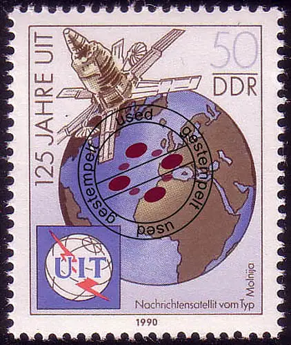 3335 Fernmeldeunion 50 Pf 1990, gestempelt O
