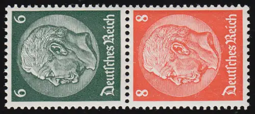 Hindenburg 1937 Zusammendruck S 159 6+8, postfrisch **