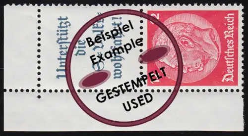 Hindenburg 1937 Zusammendruck S 155 A8.2+12, gestempelt O