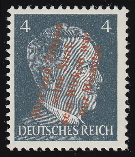 Mühlberg/Elbe Aufdruck unverausgabte Wertstufe 4 Pf., * gepr. Zierer BPP