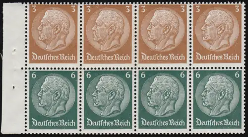 Hindenburg 1937 Heftchenblatt 91, postfrisch **