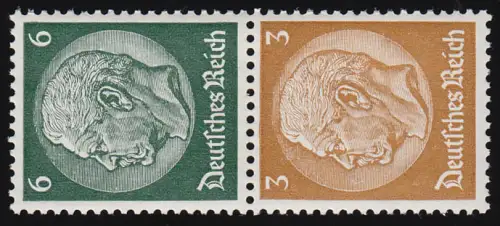 Hindenburg 1937 Zusammendruck S 153 6+3, postfrisch **