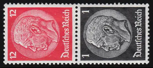 Hindenburg 1937 Zusammendruck S 149 12+1, postfrisch **