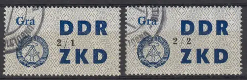 51 I und II Dienst Laufkontrollzettel ZKD - schwarzer Aufdruck Gra 2/1 und 2/2