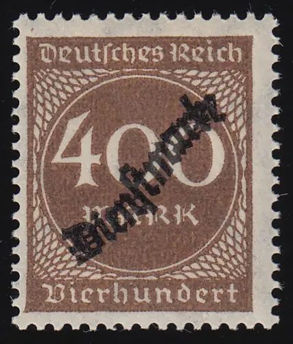 80 PF I Dienstmarke 400 M. Ziffern - Plattenfehler offenes D, postfrisch **