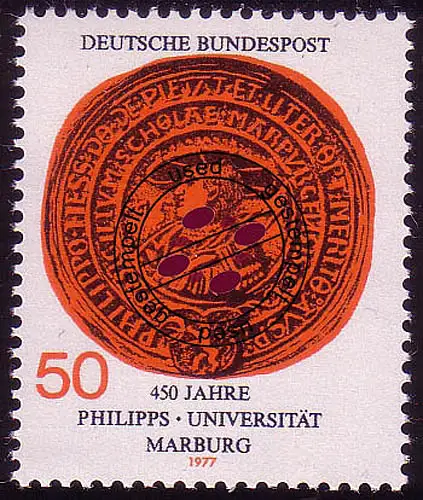 939 Universität Marburg, gestempelt O