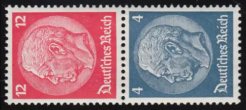 Hindenburg 1937 Zusammendruck S 165 12+4, postfrisch **