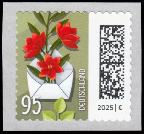 3903 Blumenbrief 95 Cent sk 100er ENS mit GERADER Nummer **