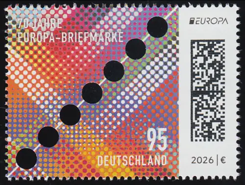 3968 Europa 2026 - 70 Jahre Europa-Briefmarke, gelocht, postfrisch **