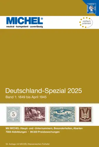MICHEL Deutschland Spezial 2025 Band 1 (bis April 1945) GEBRAUCHT