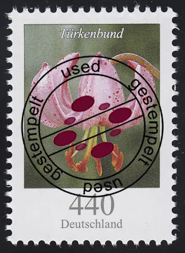 3118 Blume Türkenbund 440 Cent, gestempelt O