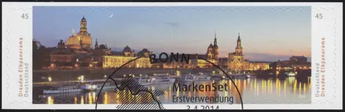 3073-3074 Dresden Elbpanorama, selbstklebend, auf neutraler Folie O