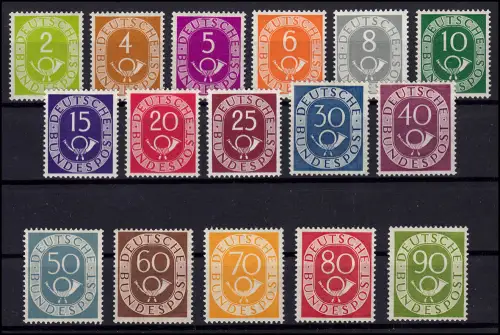 123-138 Posthorn-Satz postfrisch ** komplett, Fotoattest Schlegel e´frei normal