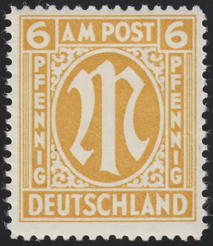 Bizone 13 Az AM-Post 6 Pf., englischer Druck, postfrisch **