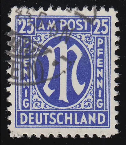 28 C AM-Post 25 Pf. gestempelt Bad Bramstedt, Befund Wehner BPP 