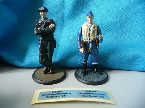 2 Figuren Soldaten Wehrmacht Schütze Afrikakorps Sturmabt. Koch / Editions Atlas