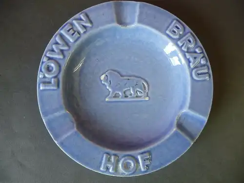 Aschenbecher Keramik Löwenbräu Brauerei Hof Bayern