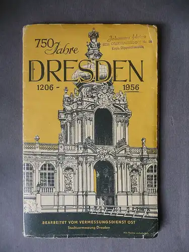 Alter Stadtplan Dresden 1956