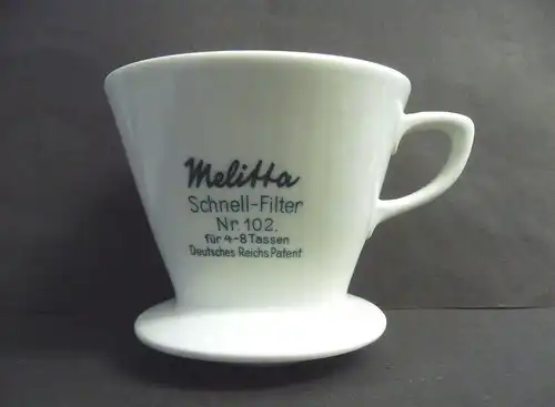 Kaffeefilter Schnellfilter Melitta Nr.102 DRP Porzellan