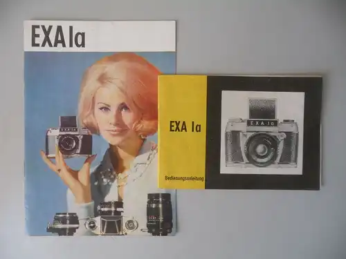 Bedienungsanleitung + Reklameprospekt / Spiegelreflexkamera EXA Ia Pentacon