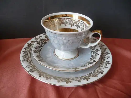 Sammeltasse Sammelgedeck pastellblau / Jarolina Porzellan Polen