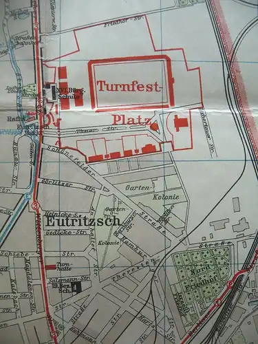 Stadtplan Leipzig zum 12. Deutschen Turnfest 1913