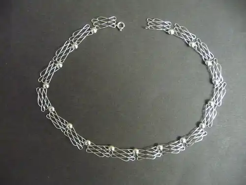 Halskette aus Silber Drahtglieder / Silber 900