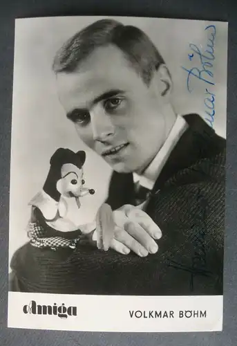 Autogrammkarte Volkmar Böhm / Schlagersänger Foto handsigniert 1963