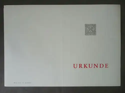 Blanko-Urkunde Vordruck Kollektiv der soozialistischen Arbeit DDR