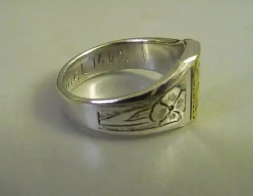 Ring mit Initialen HH / HK Gravur Andenken "Przemysl 1942"