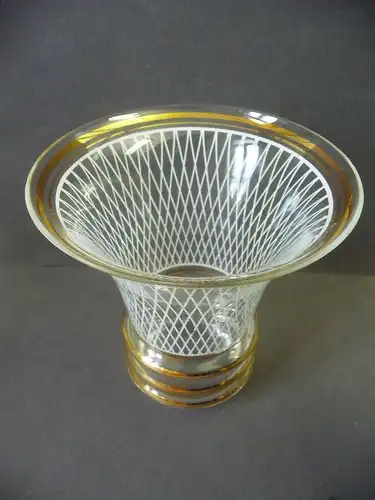 Elegante Vase Blumenvase Trichterform / Design 1950er Jahre