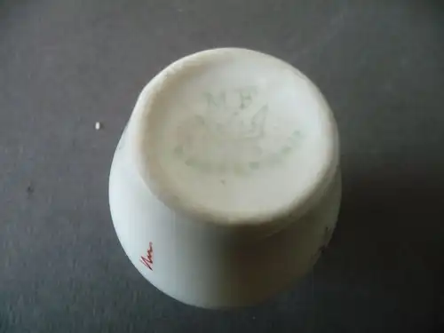 Kleine Vase Miniatur-Vase Metallkragen Roter Drache / MF Großbreitenbach (I)