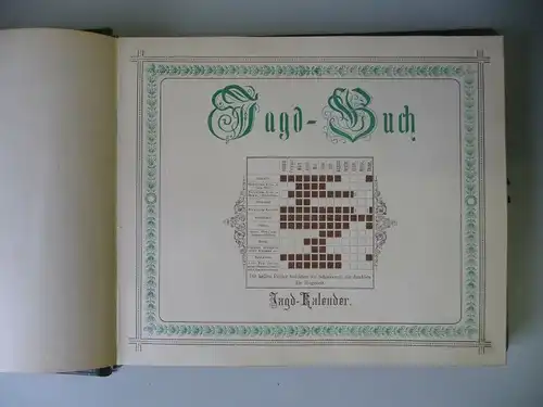 Altes Jagdbuch Jagdkalender für Eintragungen