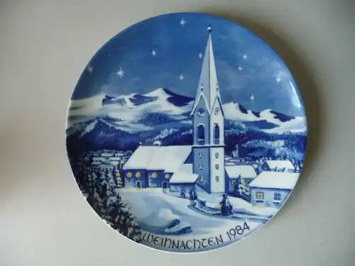 Zierteller Weihnachtsteller Kapelle Tuxertal  / Bavaria Porzellan