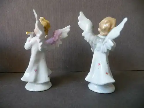 6 kleine Porzellanfiguren musizierende Engel Kapelle