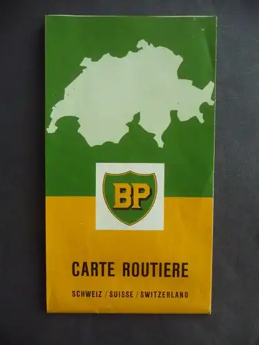 BP Carte Routiere Straßenkarte Schweiz ca. 1960