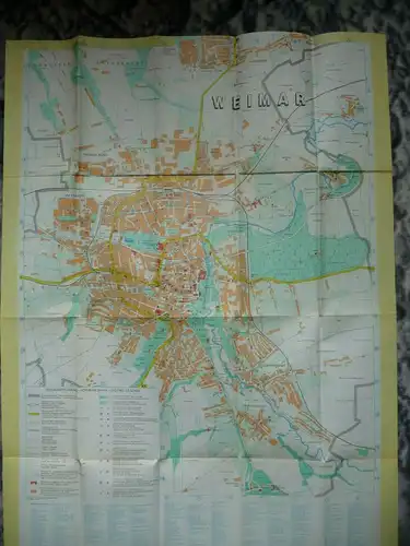 Stadtplan Weimar DDR 1990