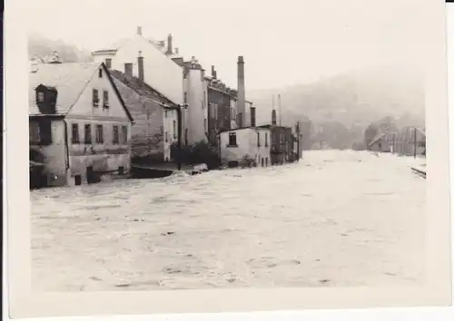 Orig. Foto Hochwasser Überflutung Gebäude Reichenbach Vogtland ? 1954?