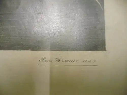 Orig. Handzeichnung Porträt Fürst Bismarck / Hans Wensauer 1915