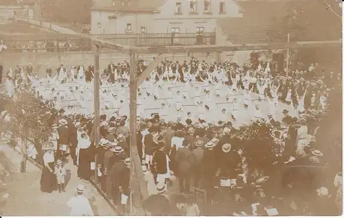 Orig. Foto Turner Vorführung Turnfest Sachsen ca. 1910