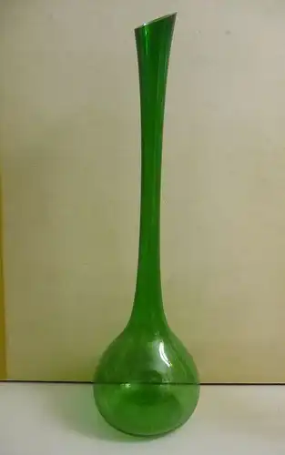 Schlanke hohe Vase Stielvase grün 40 cm