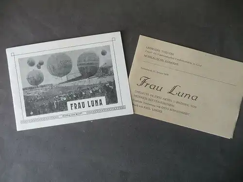 Programmheft Frau Luna / Paul Lincke / Leipziger Theater 1979