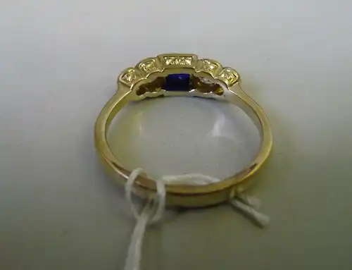 Ring mit blauem Glasstein Straß / Pierre Lang 8