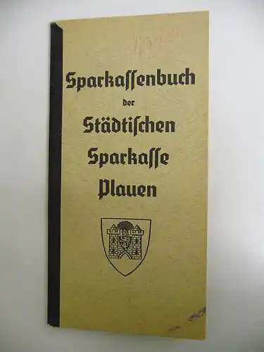 Sparbuch Sparkassenbuch Sparkasse Plauen Vogtland 1941