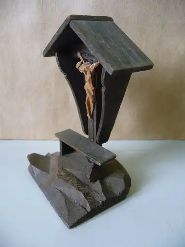 Holzmodell Bildstock Kreuz Jesus Andenken Souvenir Pfronten