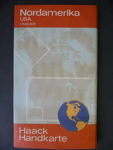 Haack Handkarte Nordamerika USA 1980