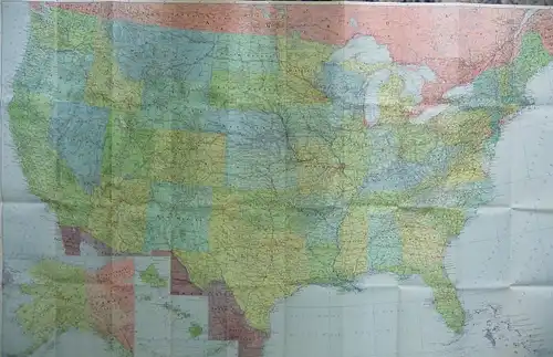 Haack Handkarte Nordamerika USA 1980